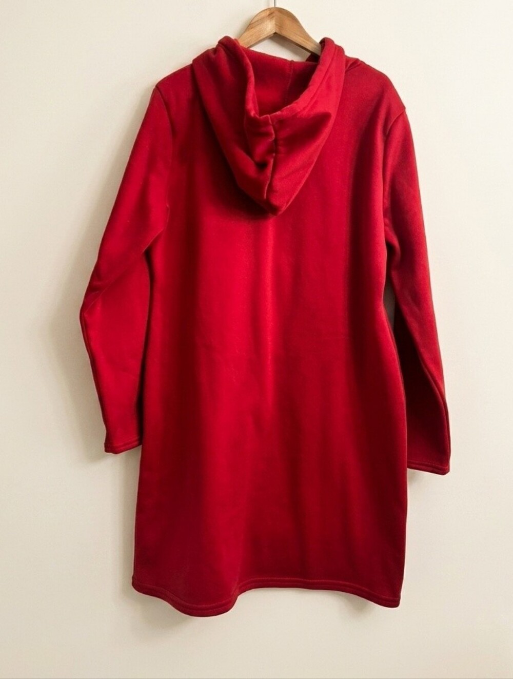 Cozy Maroon Hoodie Dress – Size XXL – Soft Sweatshirt Material - Picture 3 of 3